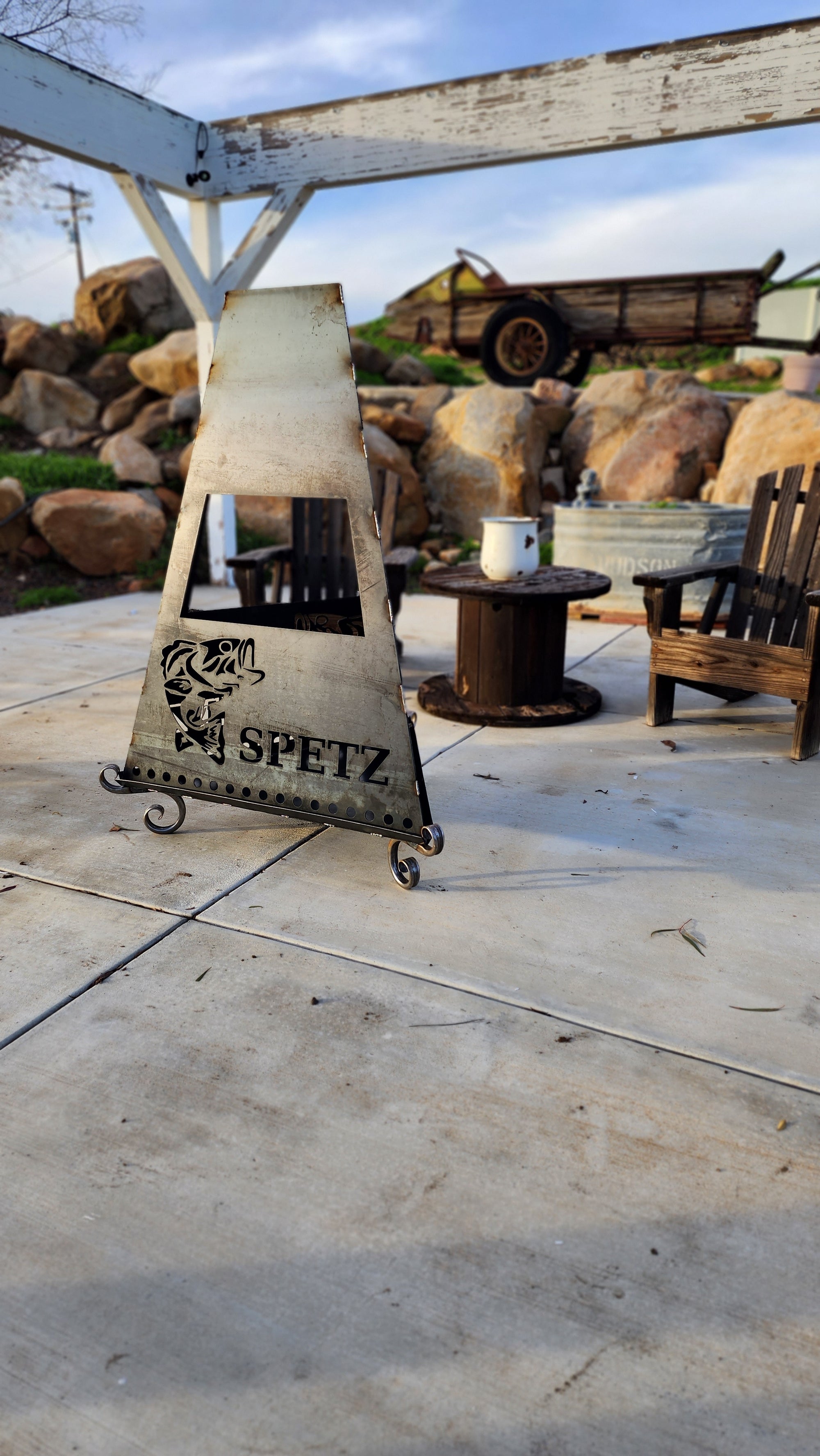 Custom logo fire pit