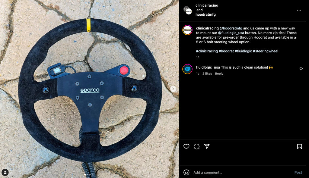 FluidLogic Steering Wheel Button Bracket