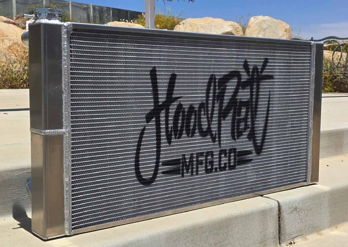 Custom Radiator Build Custom built Radiator with dual 16 fans 40x19x3 – Hoodrat Manufacturing