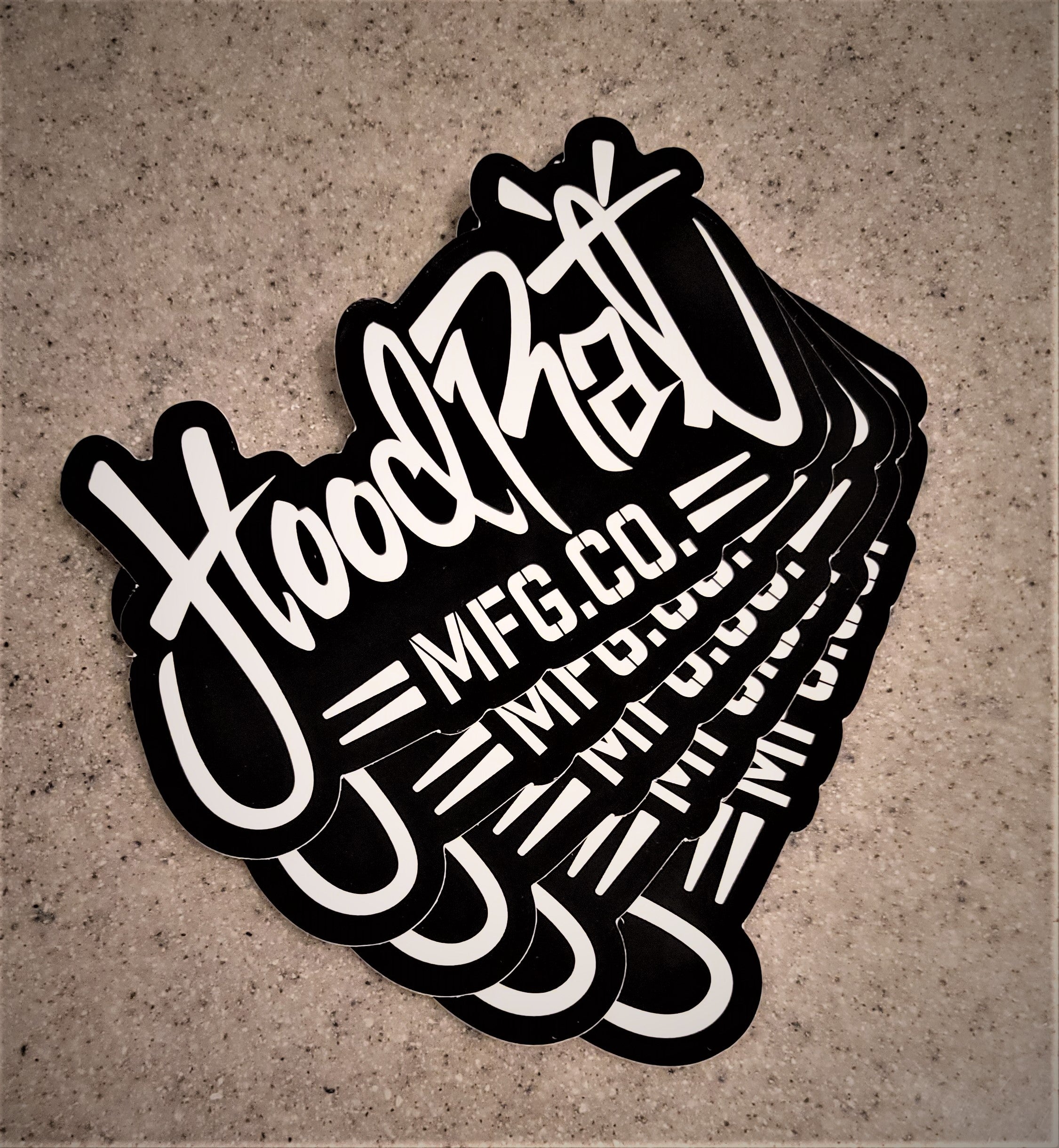 Hoodrat MFG 6" black sticker