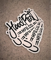 Hoodrat MFG 6" sticker white